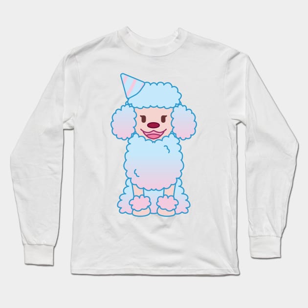Cotton Candy Poodle Long Sleeve T-Shirt by chibifox